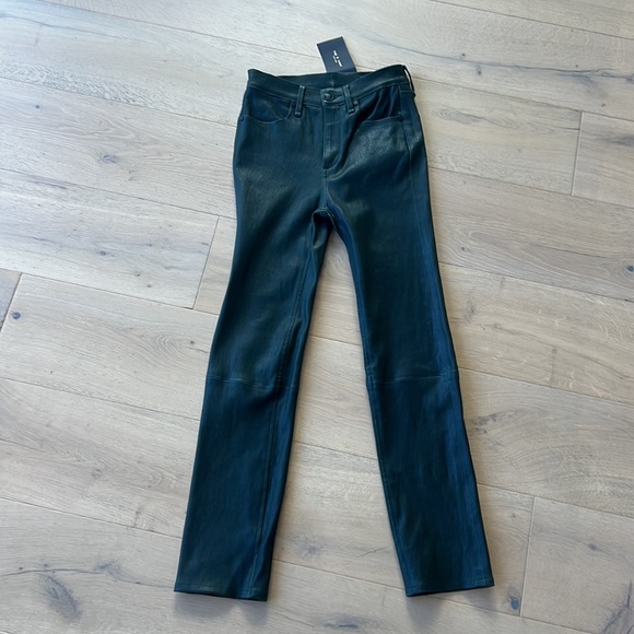Rag & Bone High-Rise Leather Cigarette Ankle Pants - New With Tags - Picture 3 of 7
